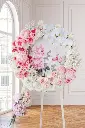 粉色國畫花卉花牌