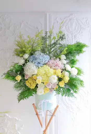 黃色繡球花三腳架花牌 (L Size)